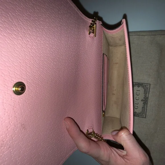 Gucci Pink Leather crossbody with bamboo - Picture 4 of 6